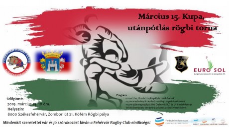 Utánpótlás rögbi torna lesz március 15-én a Köfém pályán